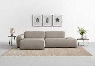 TRENDMANUFAKTUR Ecksofa Braga, mit hochwertigem Kaltschaum, L-Form, in Cord erhältlich, 2 Teile, modernes Sofa, Couch mit hohem Sitzkomfort, 275/72/160 cm (B/H/T)