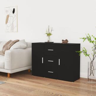 vidaXL Sideboard Schwarz 91x29,5x65 cm Holzwerkstoff 823343