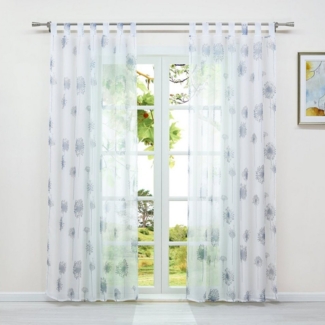 Joyswahl Vorhang, Schlaufen (1 St), transparent, Pusteblumen Muster, Voile Schal, H/B 175/140 cm