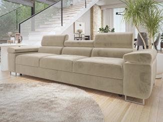 Sofa Torezio III mit Einstellbare Kopfstützen (Manila 02)