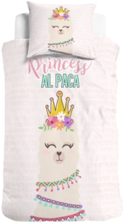 Little Monster Renforcé Bettwäsche 135x200 cm Princess Al Paca Pink