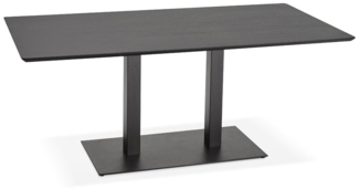 Kadima Design Designer-Tisch – Stabile Metallstruktur, Schwarze Holzplatte, 180x90 cm, Multifunktional