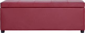 vidaXL Bank mit Staufach 116 cm Weinrot Kunstleder 281313