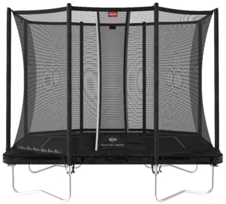 BERG Trampolin rechteckig 280x190 cm schwarz mit Sicherheitsnetz Comfort Ultim Favorit Regular
