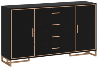 FUFU&GAGA Sideboard mit 2 Türen und 4 Schubladen, 160 x 40 x 93 cm, MDF