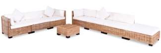 vidaXL Sofagarnitur 27-tlg. Natürliches Rattan 244623