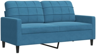 vidaXL 2-Sitzer-Sofa Blau 140 cm Samt 4007633