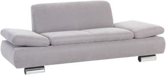 Sofa 2-Sitzer Kaye Bezug Veloursstoff Metallfuß verchromt / silber 23127