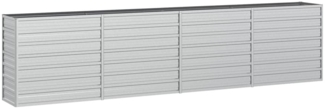 vidaXL Garten-Hochbeet 320x40x77 cm Verzinkter Stahl Silber 316891