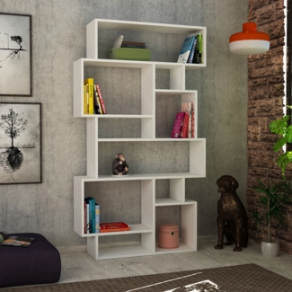Bücherregal, 'Karmato', 168,5 x 25,5 x 96, Weiß