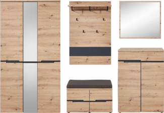Garderoben-Set >Meagan< in Artisan Eiche - 295x192x38cm (BxHxT)