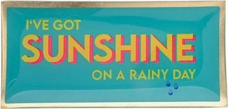 Giftcompany Schmuckkassette Glasteller Love Plates I´ve got sunshine on a rainy day (21cm)