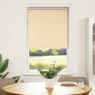 vidaXL Verdunkelungsrollo Beige 65x150cm Stoffbreite 60,7 cm Polyester 4010731