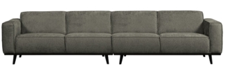 Sofa Statement aus Struktursamt 372 cm, Frost