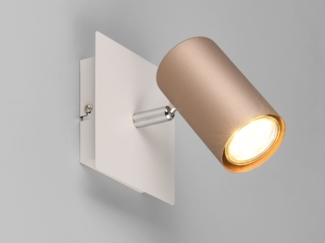 LED Wand- & Deckenstrahler Metall Coffee / Hellgrau, Breite 12cm