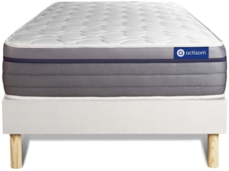 Actiflex zen matratze 80x200cm + Bettgestell mit lattenrost , Härtegrad 2 , Taschenfederkern und Memory-Schaum , Höhe : 26 cm