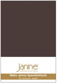 Janine Mako Jersey Spannbetttuch Bettlaken 140-160x200 cm OVP 5007 87 dunkelbraun