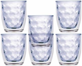 Isothermic Wasserglas Set 6 Stück, unzerbrechlich - Harmony Moon Blue