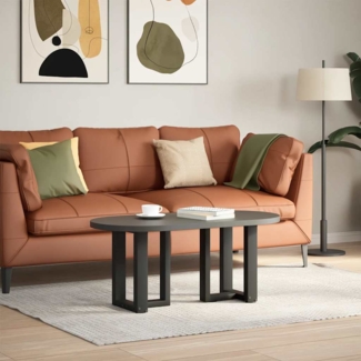 vidaXL Couchtischbeine T-Form 2 Stk. Schwarz 28x25x(42-43) cm Stahl 4013020