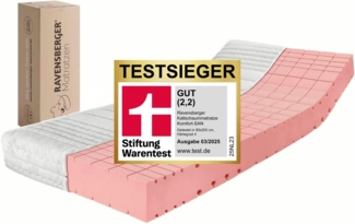 RAVENSBERGER Matratzen 'Komfort-SAN' 7-Zonen-Kaltschaummatratze mit Raumgewicht 50, 90 x 200 x 18 cm, H4