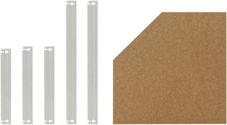 shelfplaza OFFICE 60x30 cm Fachboden-Set Eckregal in lichtgrau für OFFICE Eckregale mit 175 kg Traglast pro Boden