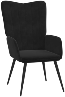 vidaXL Relaxsessel Schwarz Samt 327683