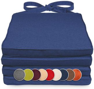 sunnypillow Stuhlkissen 4er Set Stuhlkissen 40 x 45 x 5cm