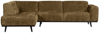 Ecksofa Statement aus Struktursamt Links, Brass