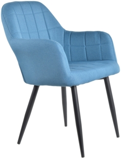 HTI-Living Albany Blau Armlehnenstuhl Retro 1 Stück