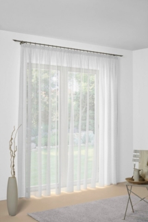 Wirth Gardine Mara (1 St), Faltenband, halbtransparent, Fertig-Store mit FB 1:3 nach Maß