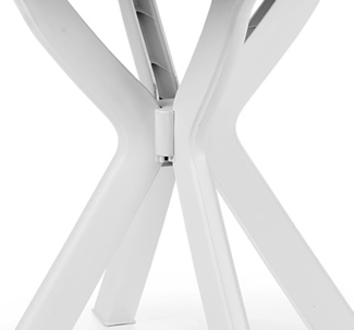 Gartentisch Bistrotisch Outdoortisch Balkontisch Rund Weiß Ø70xH72cm