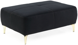 Hocker Sayar / Salome , Polyester, Stoff , Schwarz , 79 x 45 x 111 cm