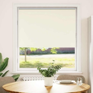 vidaXL Verdunkelungsrollo Cremeweiß 110x150cm Stoffbreite 105,7cm 4011650