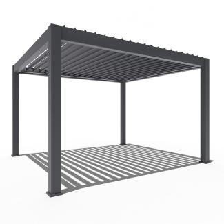 Weide Prestige Pergola | Aluminium Lamellendach | 3,6 x 4 M | Inkl. LED & 4x Sonnenrollo | Anthrazit