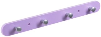 Hettich Garderobenleiste 4 Haken 38,0 x 4,0 x 0,8 cm rosa