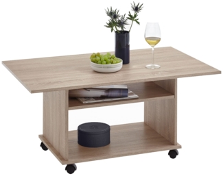 Couchtisch Asti / Azur , Holzfarben , 100 x 44 x 60 cm