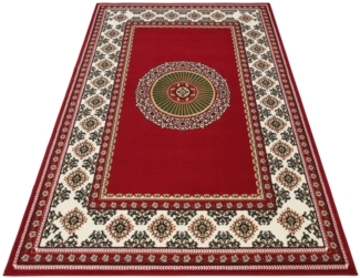 my home Teppich Shari, Made in Belgium, rechteckig, Höhe: 7 mm, Orient-Optik, mit Bordüre, Teppich, Kurzflor, Weich, Pflegeleicht