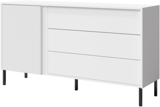 AX LIVING Cabinio Kleiderschrank 120 cm breit Schiebetüren Grau/Weiß