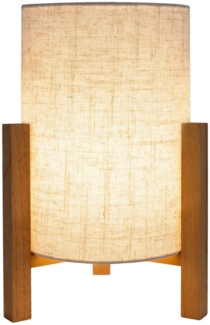 Tischlampe Wohnzimmer Tischleuchte Schlafzimmer Stoff Retro Natur Beige 3193827