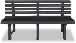 vidaXL Gartenbank 145,5 cm Kunststoff Anthrazit 43585