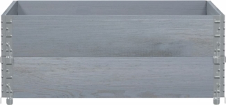 vidaXL Pflanzkasten Grau 100x100 cm Massivholz Kiefer 3295401