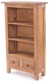 DESIGN DELIGHTS Regal BÜCHERSCHRANK "LIBROS", Mahagoni Holz, 102 cm, Holzregal