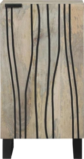 vidaXL Sideboard, massives Mangoholz Weiß, 40 x 33 x 75 cm