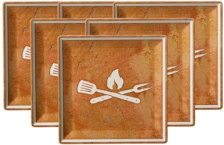 Ritzenhoff & Breker Rusty Dessertteller 21 x 21 cm 6er Set