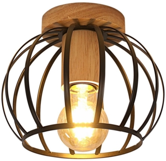 Goeco Deckenleuchte Schmiedeeisen Deckenlampe,Wassermelonenlampe,E27,für Hof,Büro,Flur