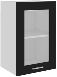 vidaXL Hängeglasschrank Lyon Schwarz 40x31x60 cm Holzwerkstoff 802506
