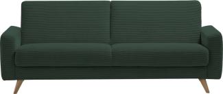 exxpo - sofa fashion 3-Sitzer Samso, elegant und bequem, aktueller Cord Bezug, Kippcouch, hochwertige Verarbeitung, Schlafsofa inkl. Bettfunktion und Bettkasten