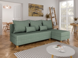 PANDA MÖBEL GmbH Ecksofa Ecksofa L-Form LELLICE- links oder rechts montierbar