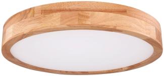 LED Deckenleuchte, Holzoptik, Fernbedienung, CCT, 40 cm