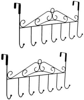 BAYLI Türgarderobe 2er Set 42,5cm Türgarderobe Metall für Montage über der Tür, Kleiderh